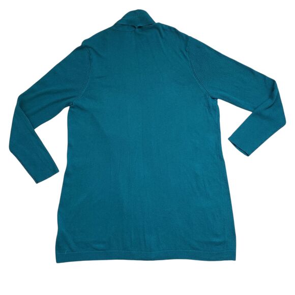 Chicos Knit Cardigan Sweater Womens XL 3 Open Front Teal - Picture 10 of 12